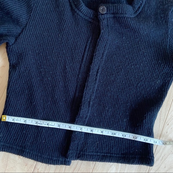 La Petite Francaise Knit Cropped Cardigan Black S - Picture 9 of 11